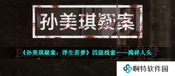《孙美琪疑案：浮生若梦》四级线索——捣碎人头