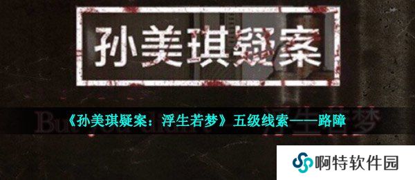 《孙美琪疑案：浮生若梦》五级线索——路障